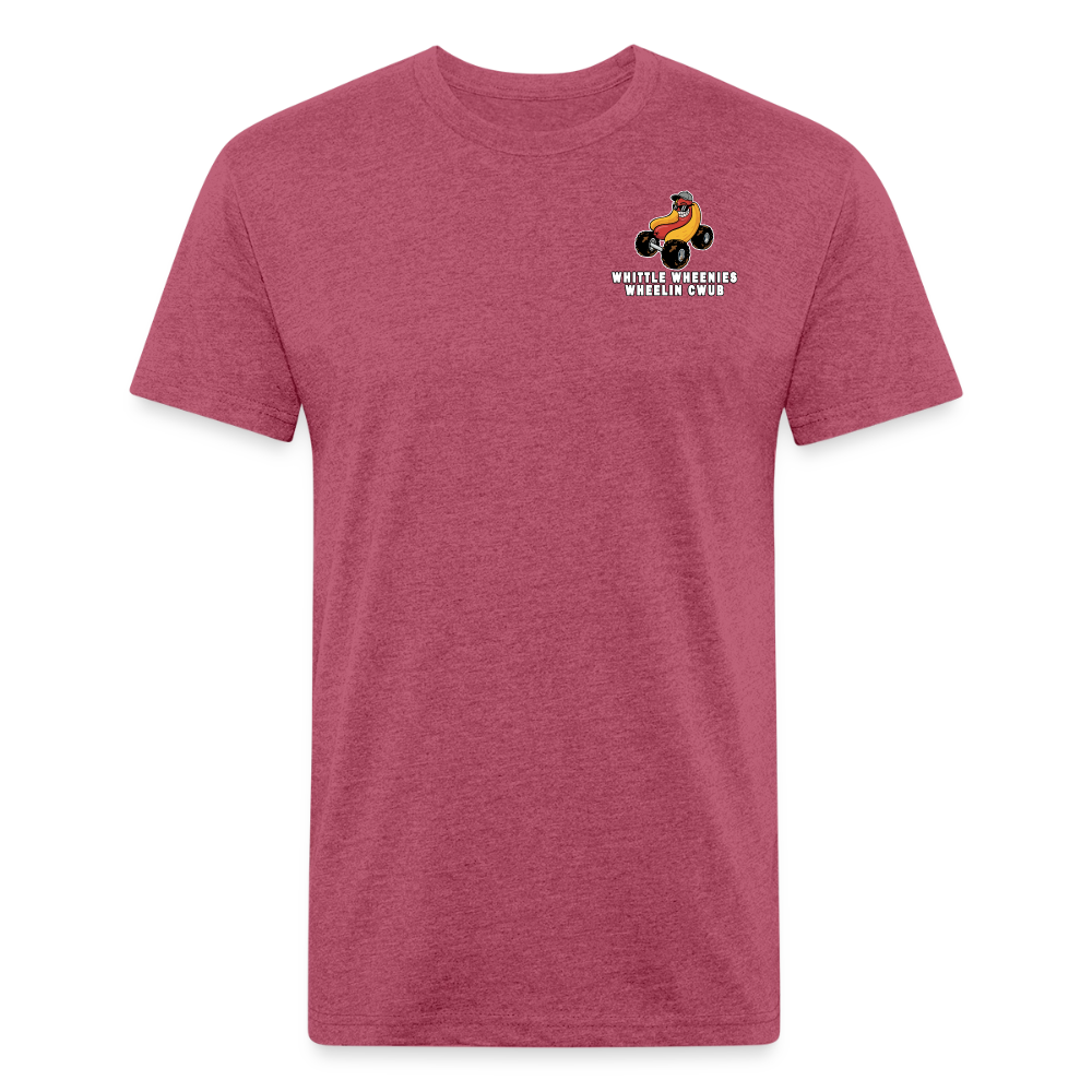 Fitted Cotton/Poly T-Shirt by Next Level - heather burgundy