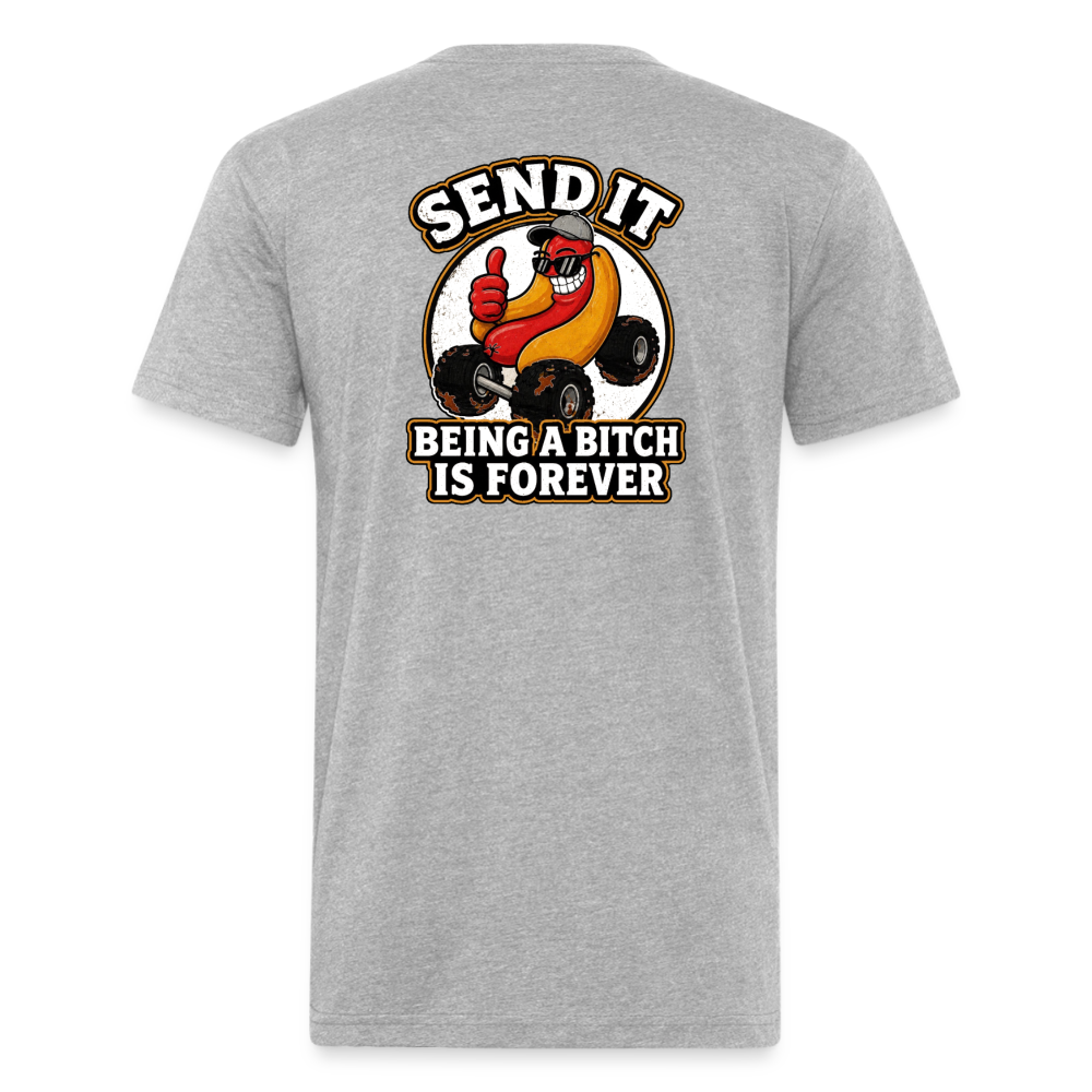 Fitted Cotton/Poly T-Shirt by Next Level - heather gray