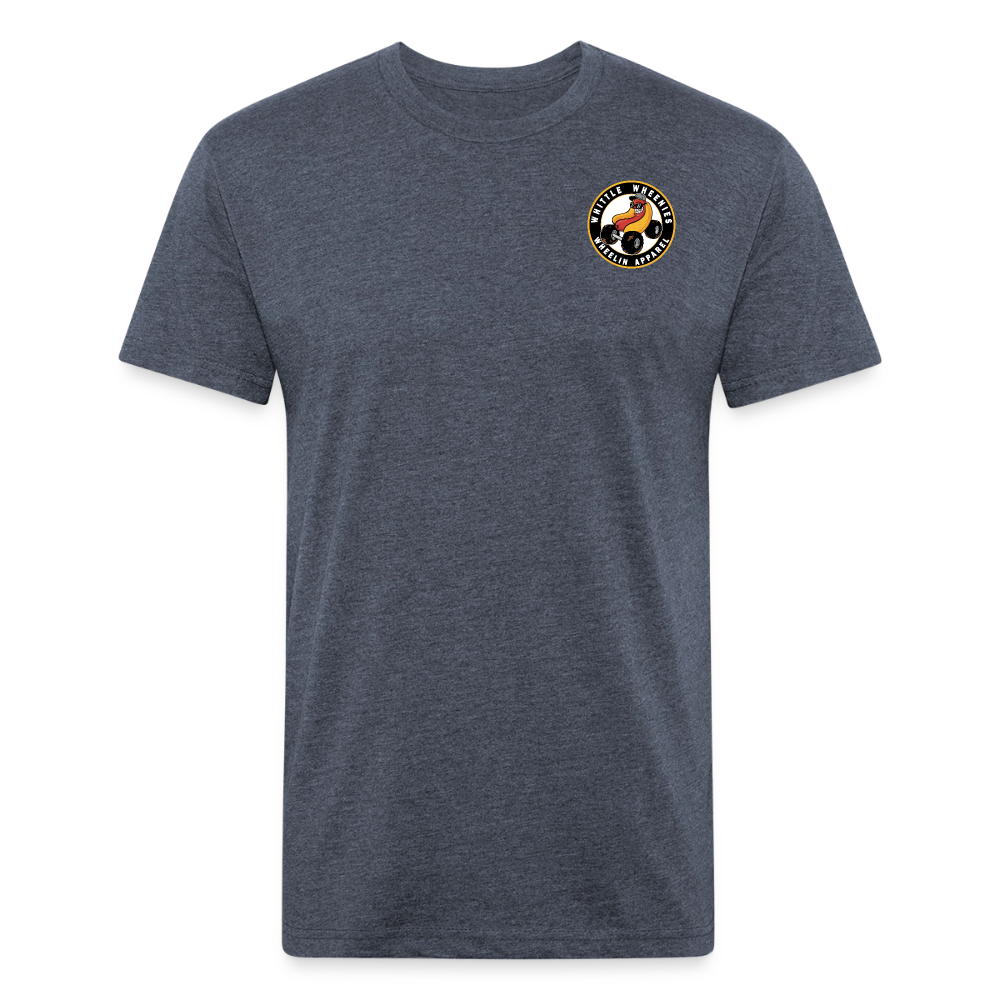 Fitted Cotton/Poly T-Shirt by Next Level - heather navy