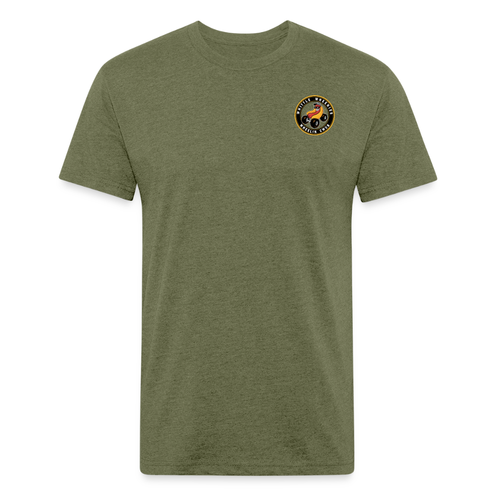 Fitted Cotton/Poly T-Shirt by Next Level - heather military green