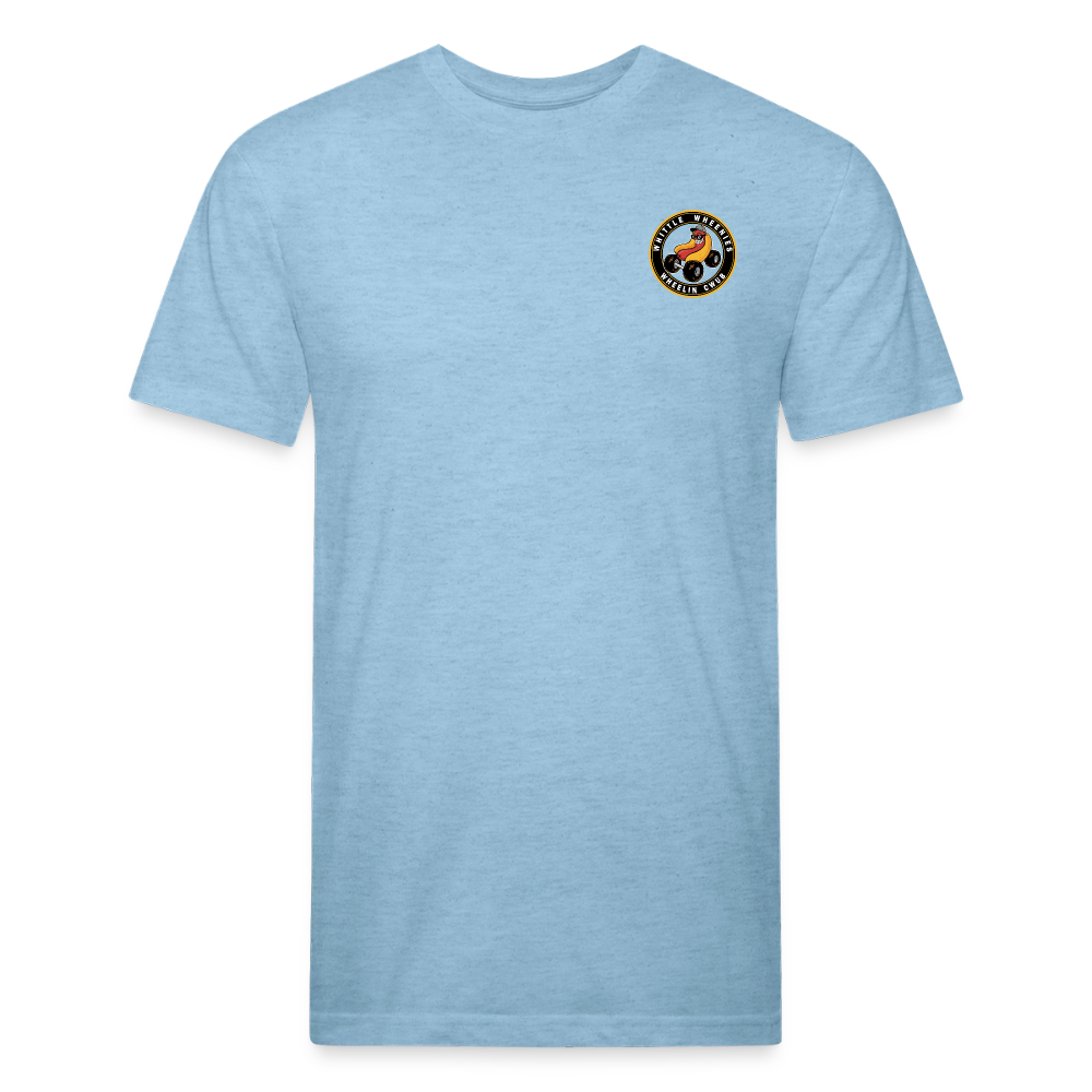 Fitted Cotton/Poly T-Shirt by Next Level - heather blue