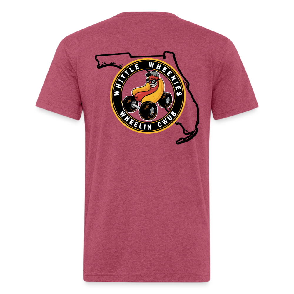 Fitted Cotton/Poly T-Shirt by Next Level - heather burgundy
