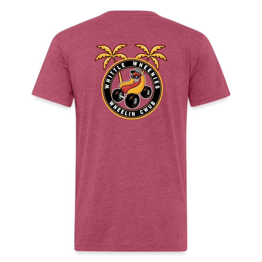 Fitted Cotton/Poly T-Shirt by Next Level - heather burgundy