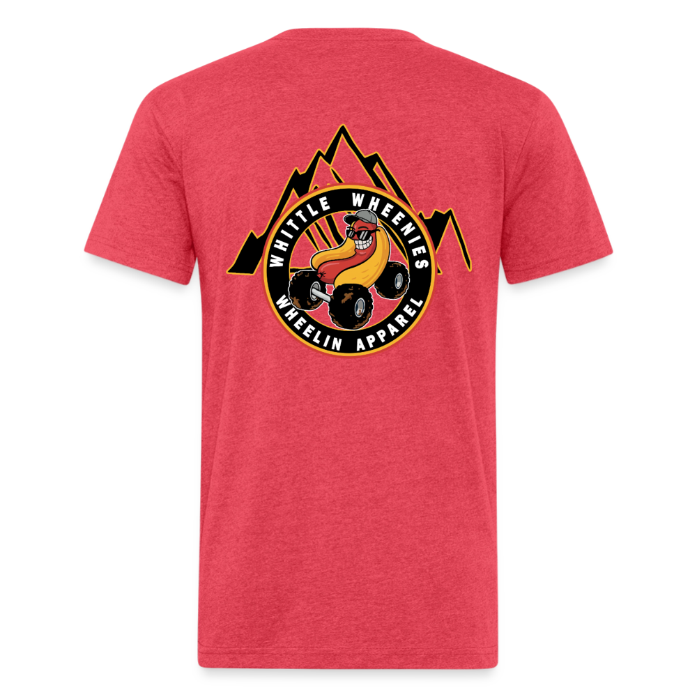 Fitted Cotton/Poly T-Shirt by Next Level - heather red