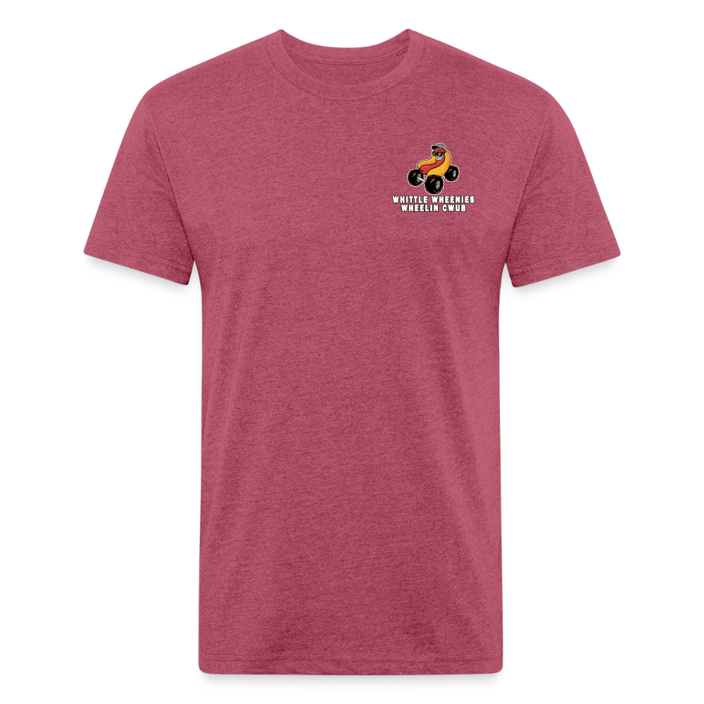 Fitted Cotton/Poly T-Shirt by Next Level - heather burgundy