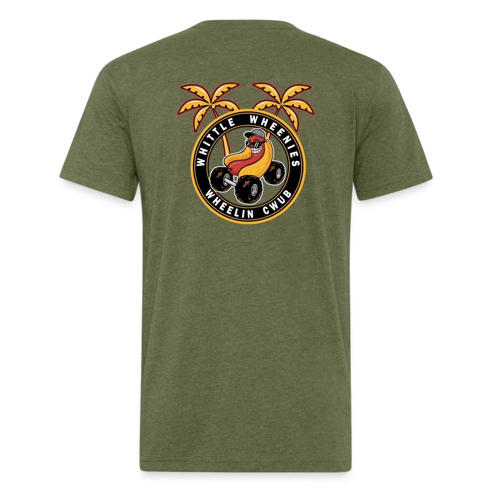 Fitted Cotton/Poly T-Shirt by Next Level - heather military green