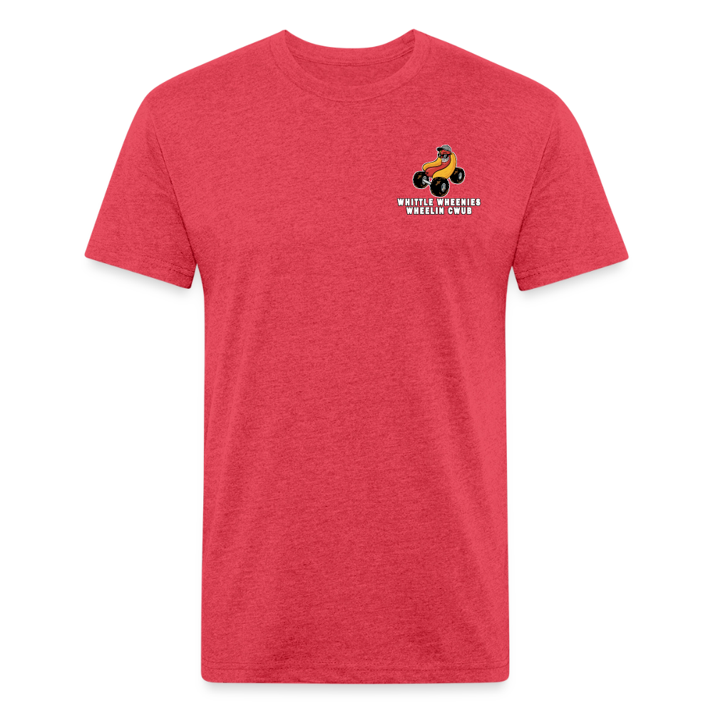 Fitted Cotton/Poly T-Shirt by Next Level - heather red
