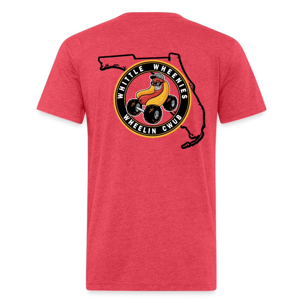 Fitted Cotton/Poly T-Shirt by Next Level - heather red