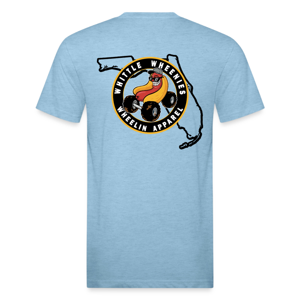 Fitted Cotton/Poly T-Shirt by Next Level - heather blue