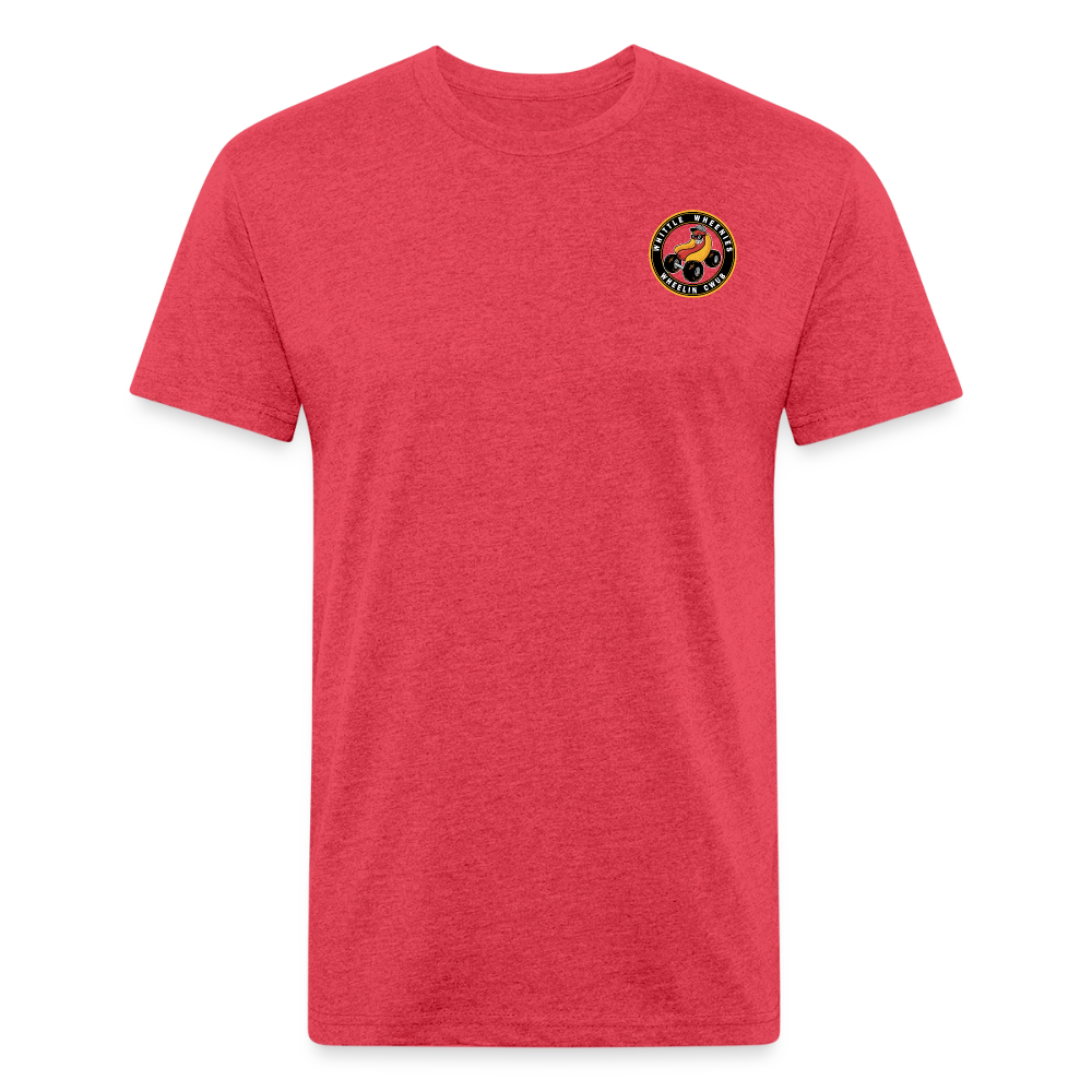 Fitted Cotton/Poly T-Shirt by Next Level - heather red