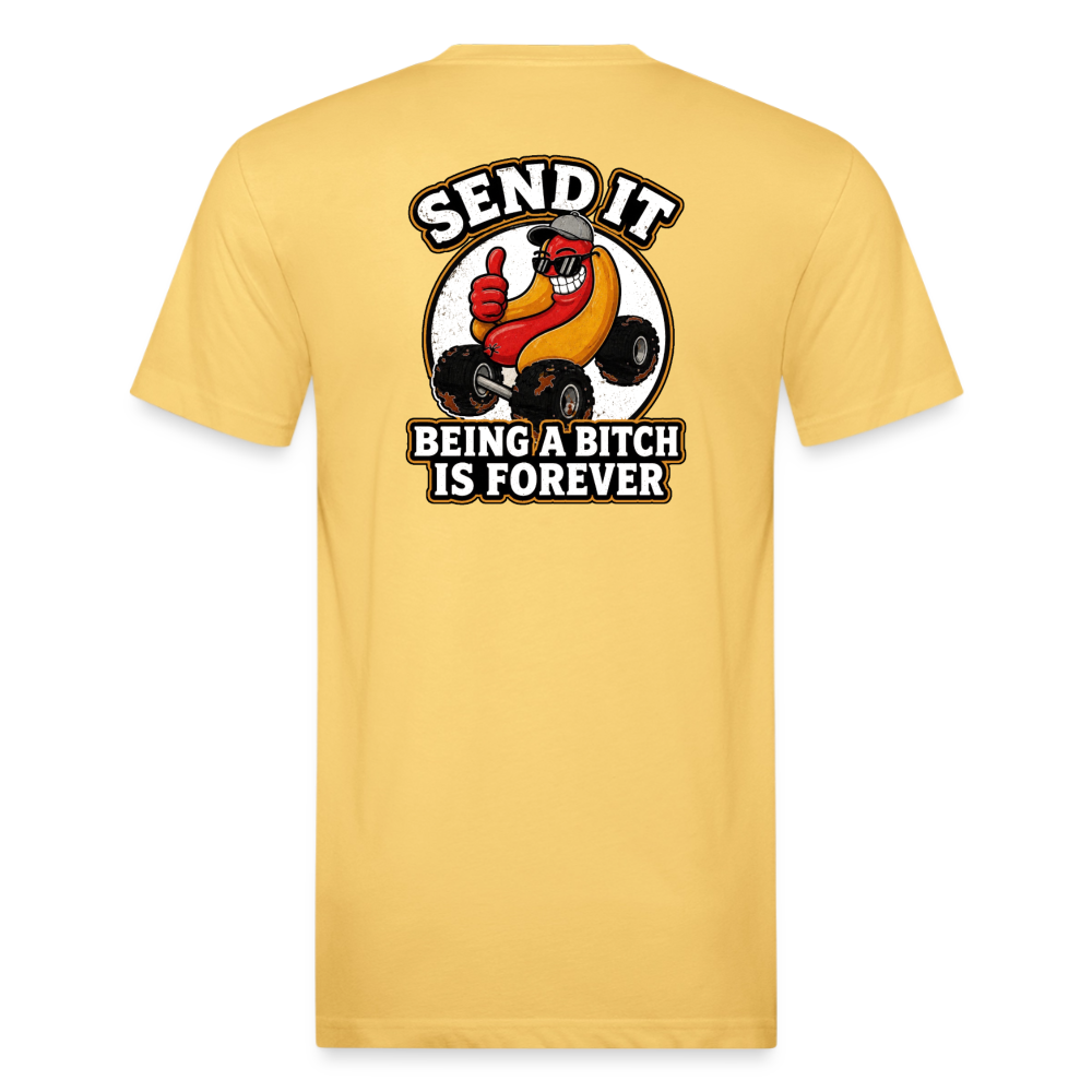 Fitted Cotton/Poly T-Shirt by Next Level - pastel yellow