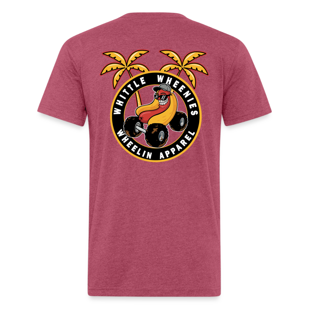 Fitted Cotton/Poly T-Shirt by Next Level - heather burgundy