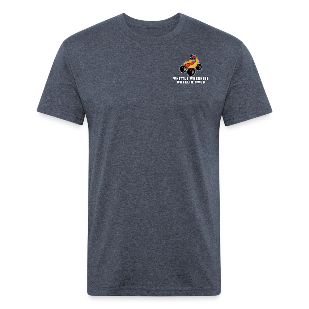 Fitted Cotton/Poly T-Shirt by Next Level - heather navy