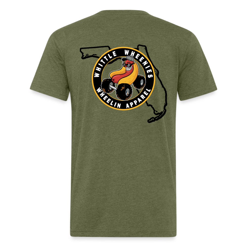 Fitted Cotton/Poly T-Shirt by Next Level - heather military green
