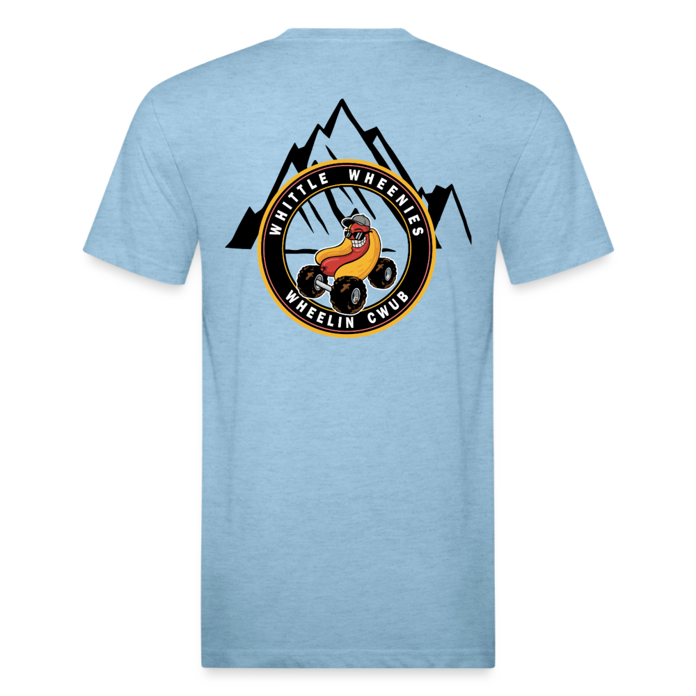 Fitted Cotton/Poly T-Shirt by Next Level - heather blue