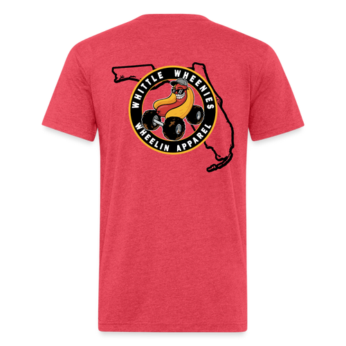 Fitted Cotton/Poly T-Shirt by Next Level - heather red