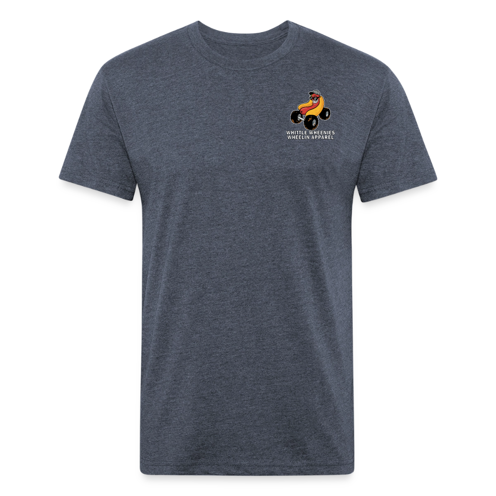 Fitted Cotton/Poly T-Shirt by Next Level - heather navy