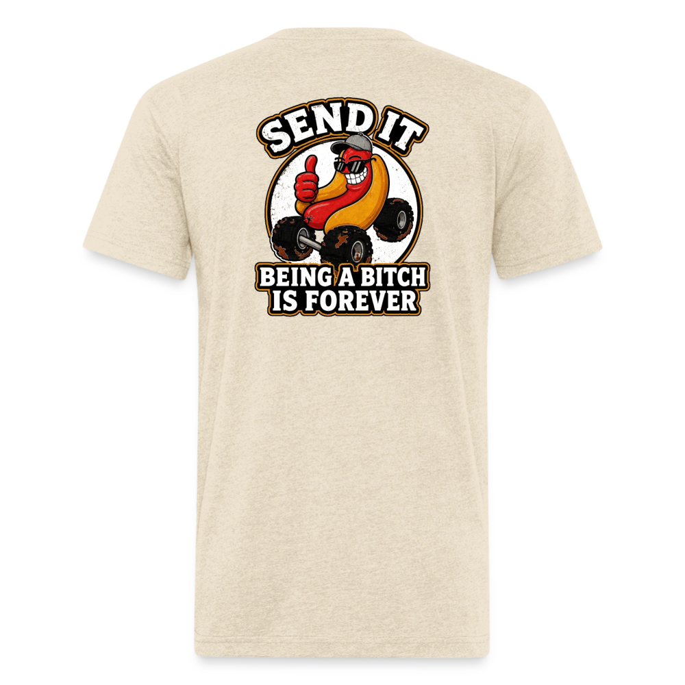 Fitted Cotton/Poly T-Shirt by Next Level - heather cream