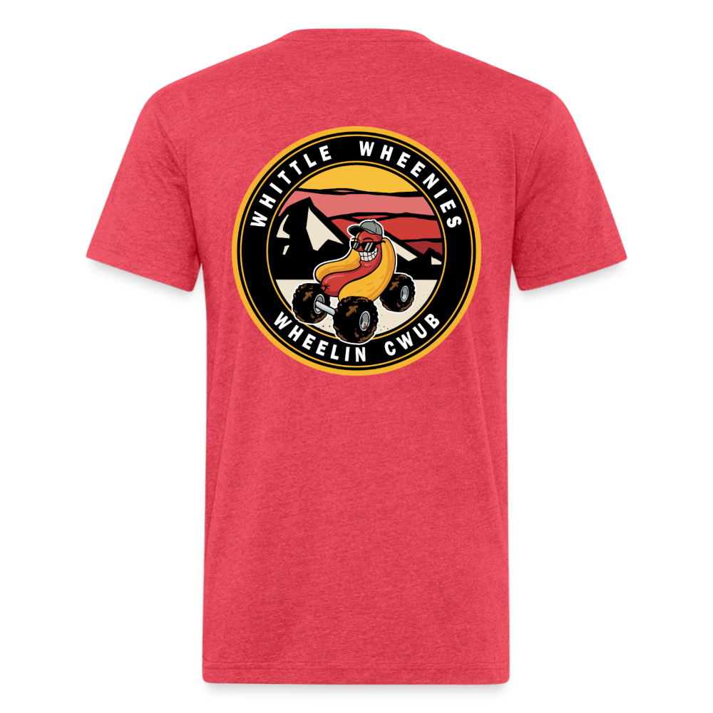 Fitted Cotton/Poly T-Shirt by Next Level - heather red