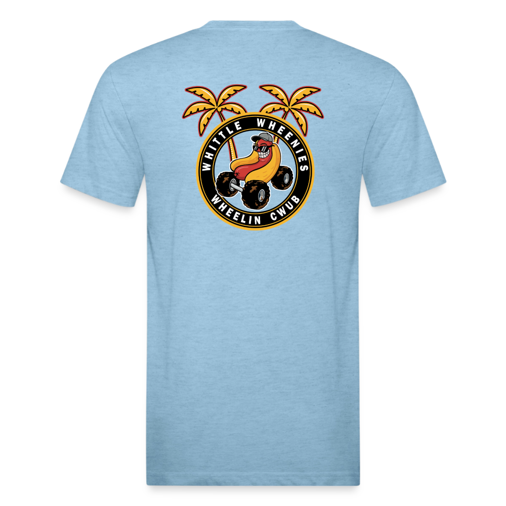 Fitted Cotton/Poly T-Shirt by Next Level - heather blue