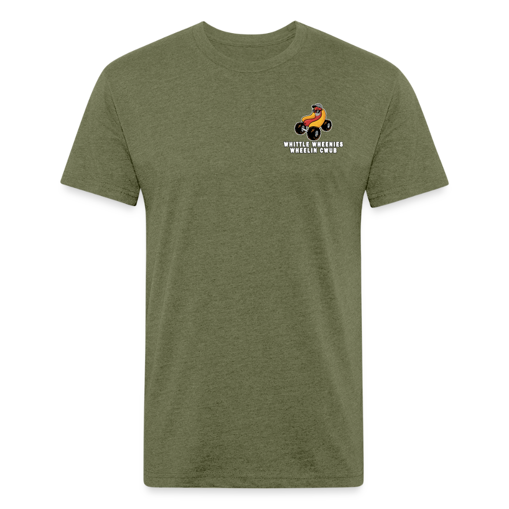 Fitted Cotton/Poly T-Shirt by Next Level - heather military green