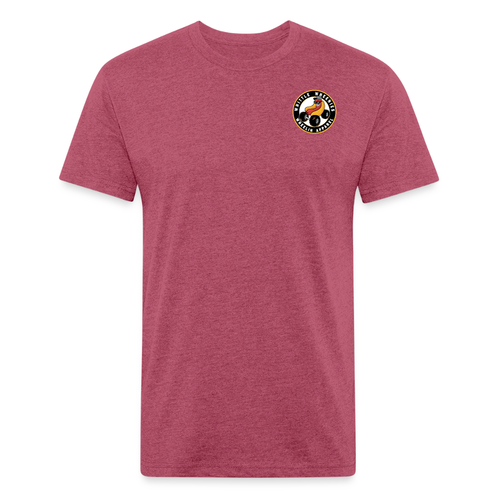 Fitted Cotton/Poly T-Shirt by Next Level - heather burgundy