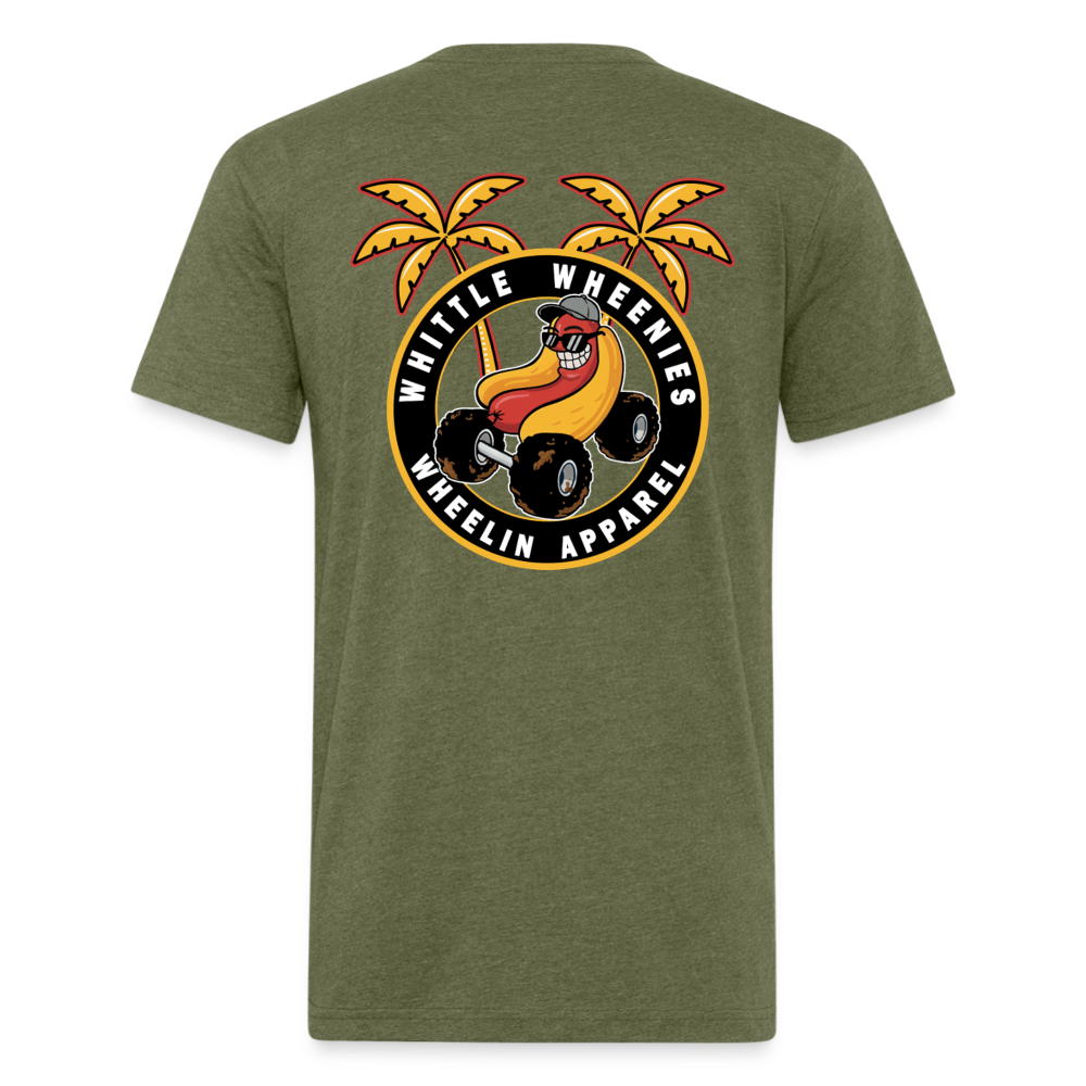 Fitted Cotton/Poly T-Shirt by Next Level - heather military green