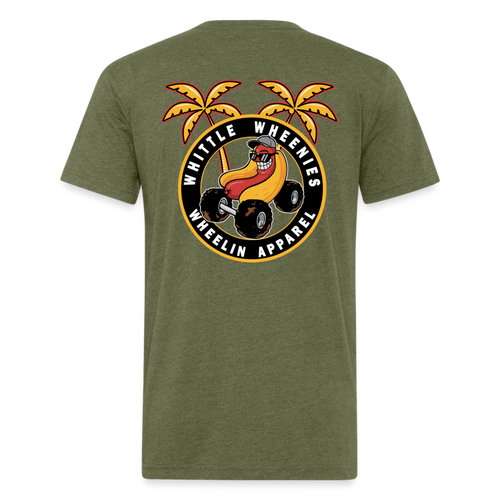 Fitted Cotton/Poly T-Shirt by Next Level - heather military green