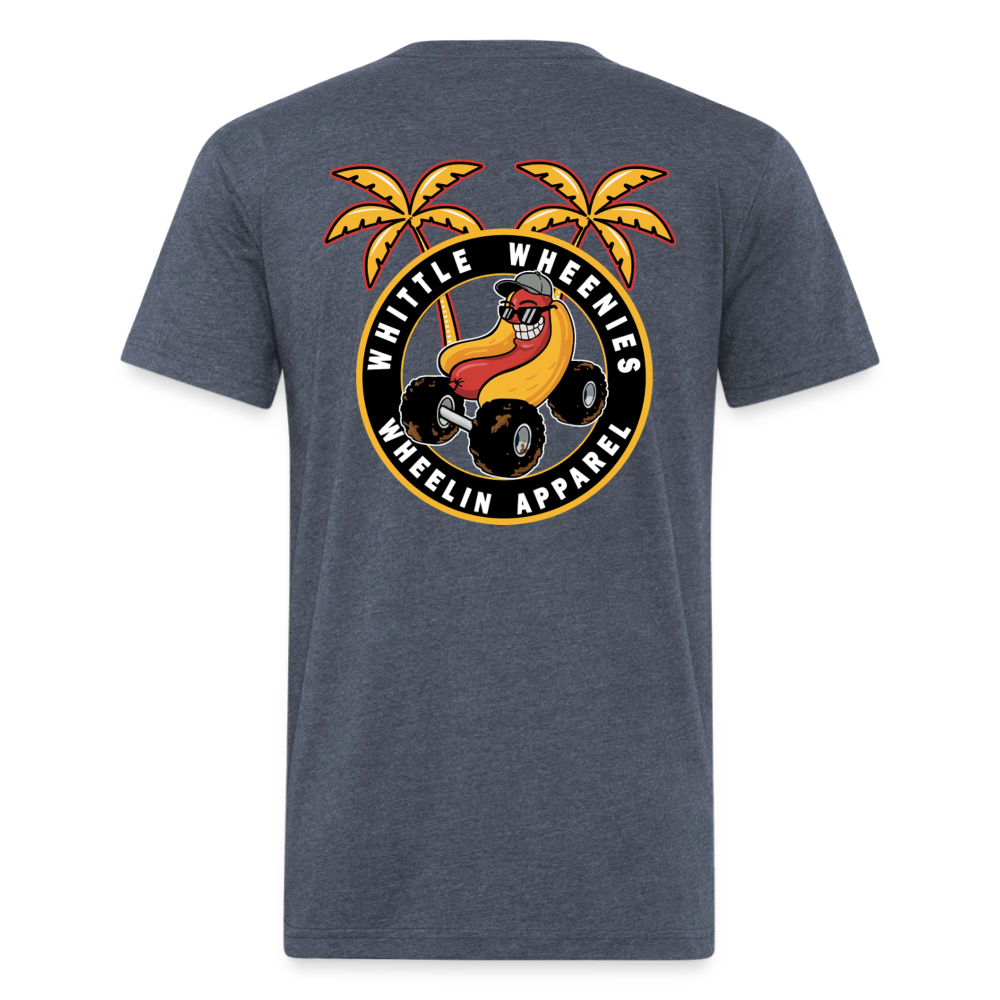 Fitted Cotton/Poly T-Shirt by Next Level - heather navy