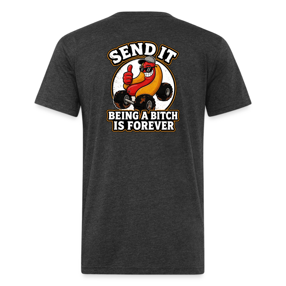 Fitted Cotton/Poly T-Shirt by Next Level - heather black