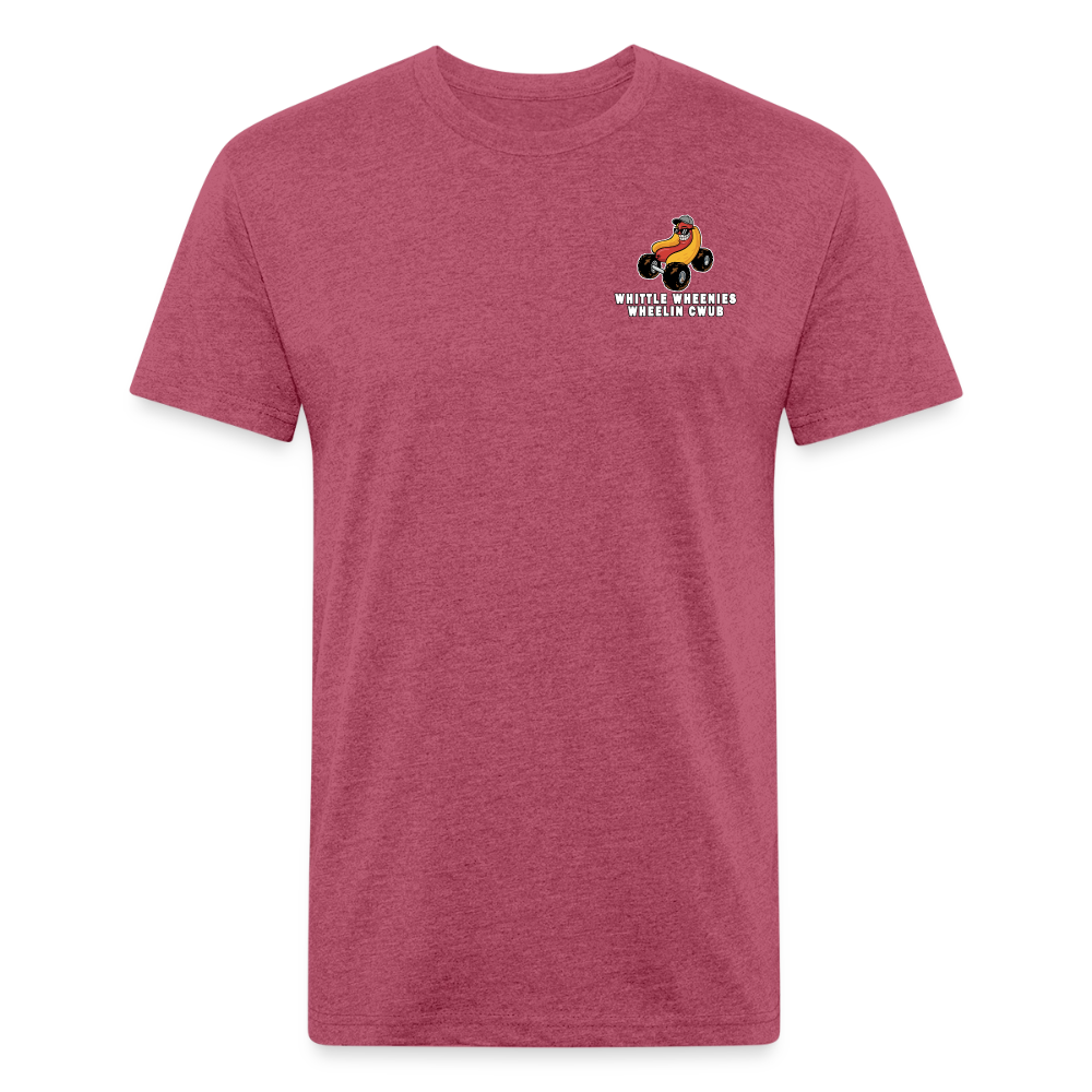 Fitted Cotton/Poly T-Shirt by Next Level - heather burgundy