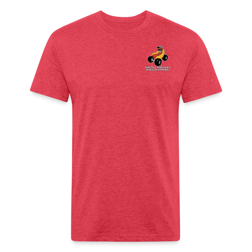 Fitted Cotton/Poly T-Shirt by Next Level - heather red