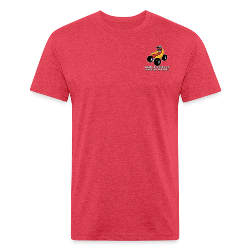 Fitted Cotton/Poly T-Shirt by Next Level - heather red