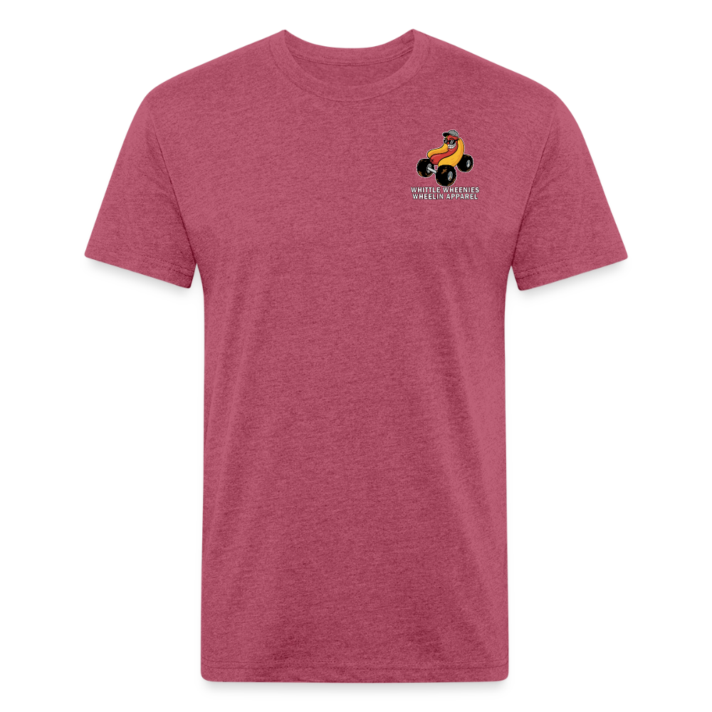Fitted Cotton/Poly T-Shirt by Next Level - heather burgundy