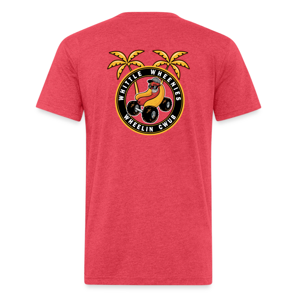 Fitted Cotton/Poly T-Shirt by Next Level - heather red