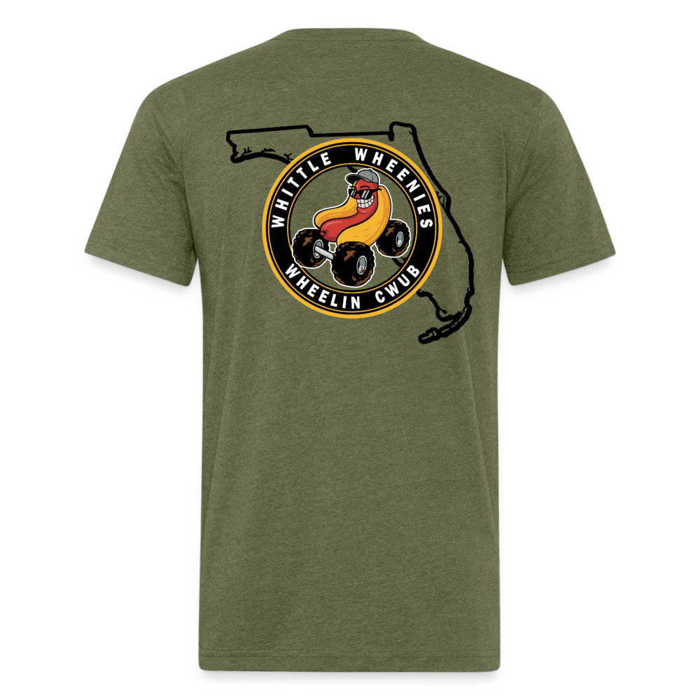 Fitted Cotton/Poly T-Shirt by Next Level - heather military green