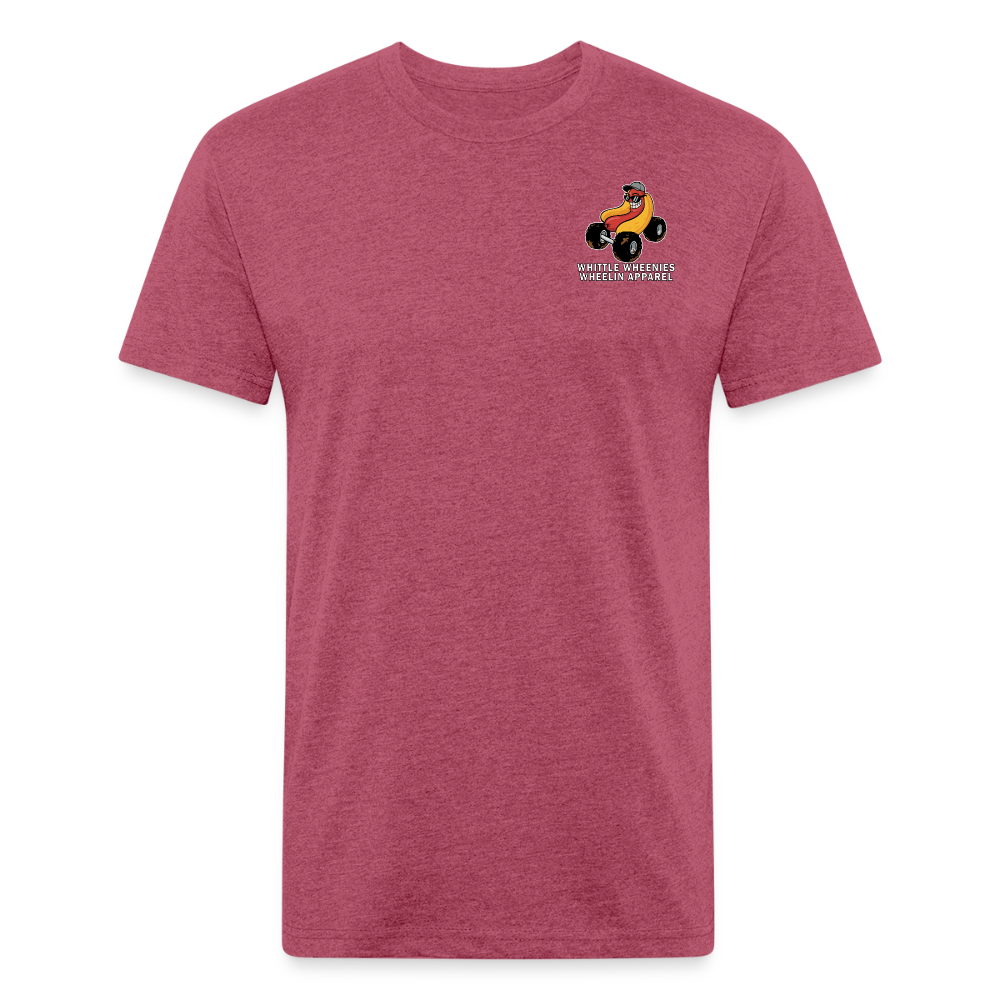 Fitted Cotton/Poly T-Shirt by Next Level - heather burgundy