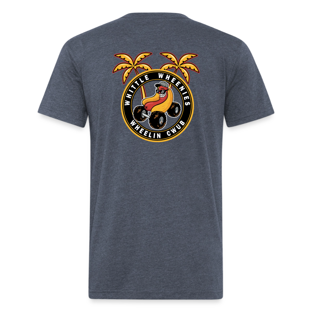 Fitted Cotton/Poly T-Shirt by Next Level - heather navy