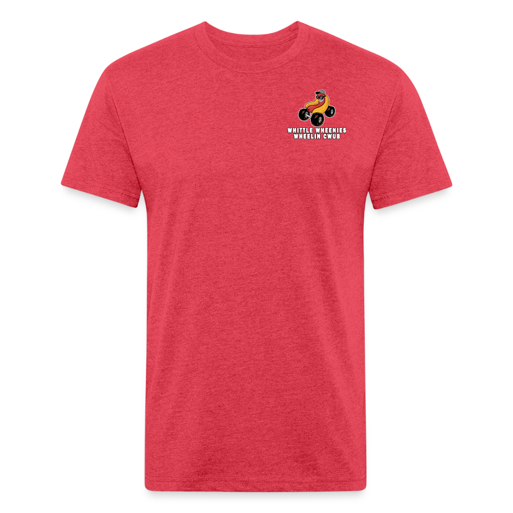 Fitted Cotton/Poly T-Shirt by Next Level - heather red