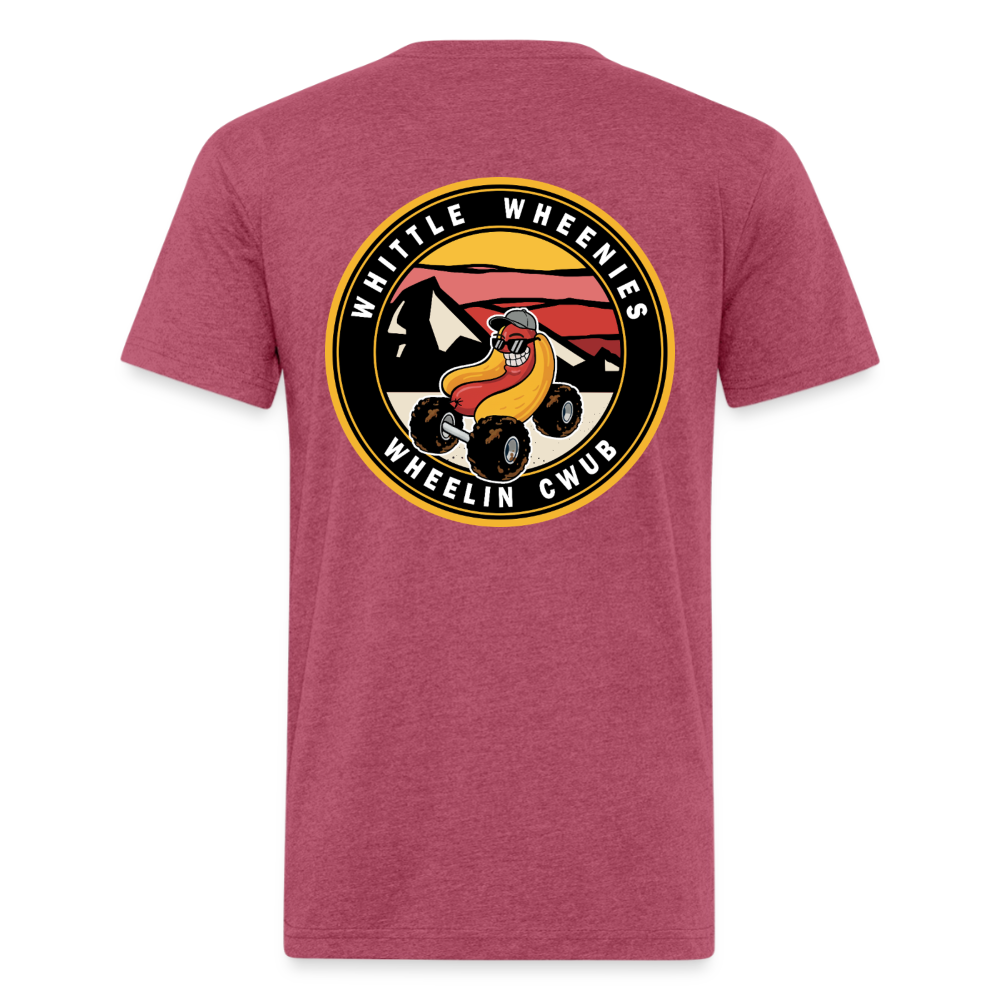 Fitted Cotton/Poly T-Shirt by Next Level - heather burgundy
