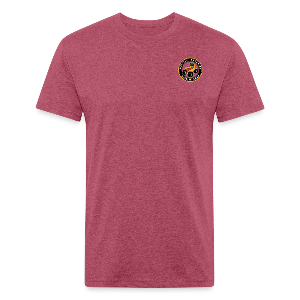 Fitted Cotton/Poly T-Shirt by Next Level - heather burgundy