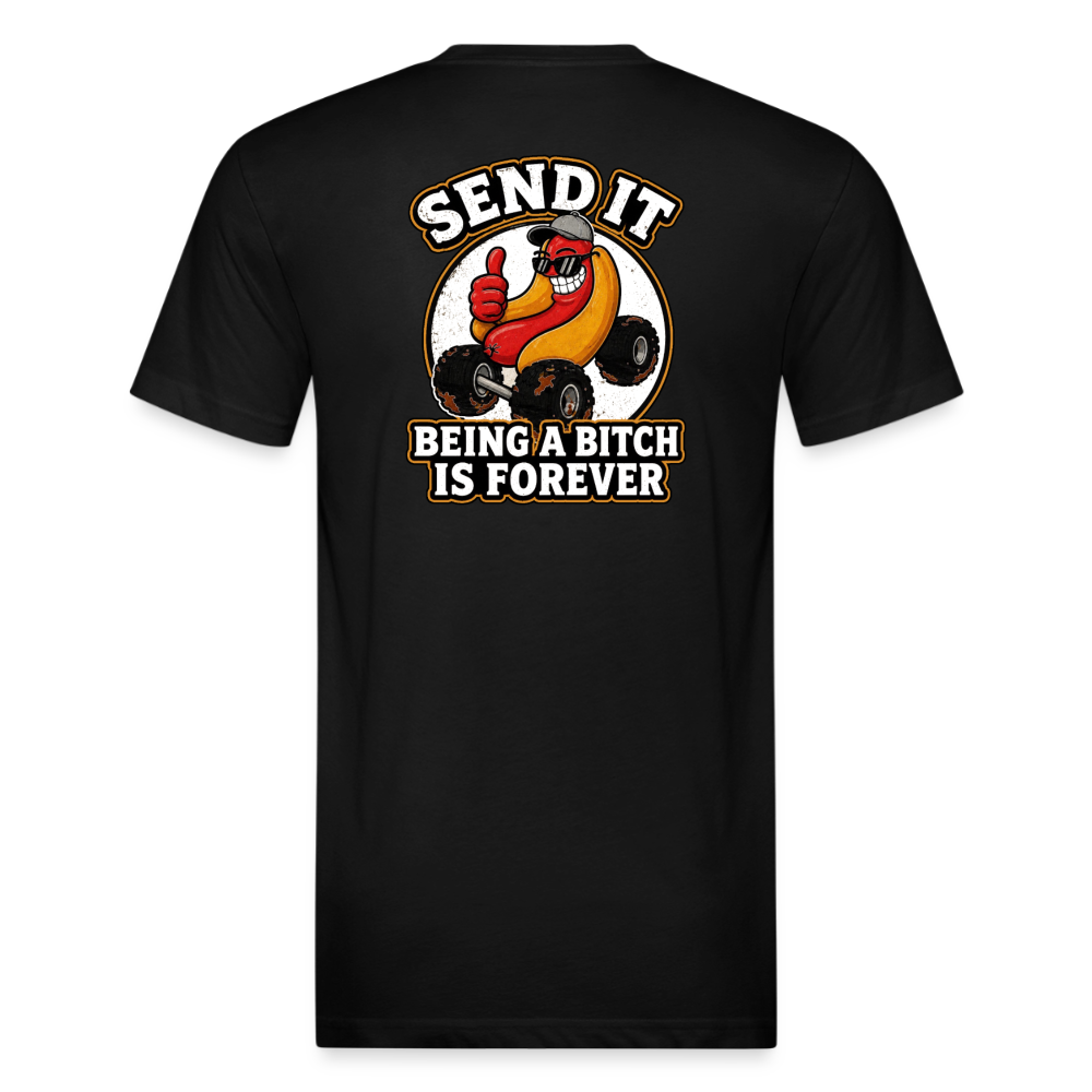 Fitted Cotton/Poly T-Shirt by Next Level - black