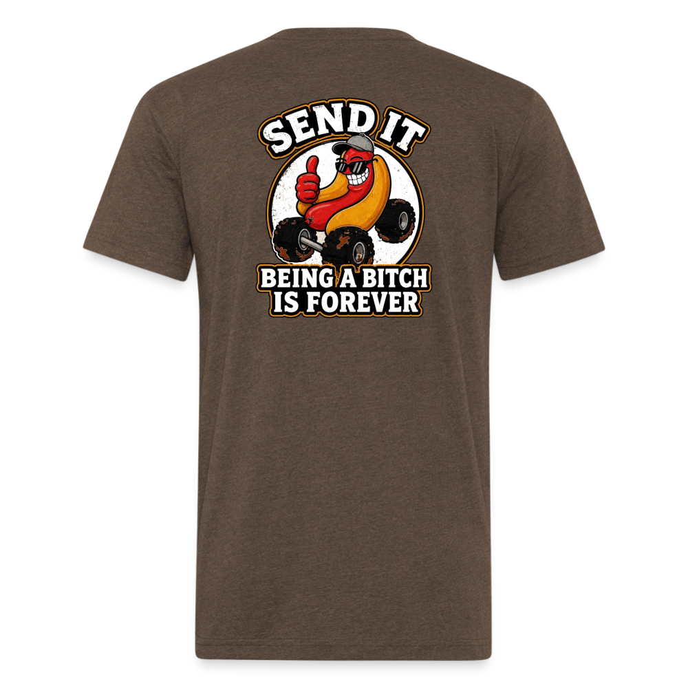 Fitted Cotton/Poly T-Shirt by Next Level - heather espresso