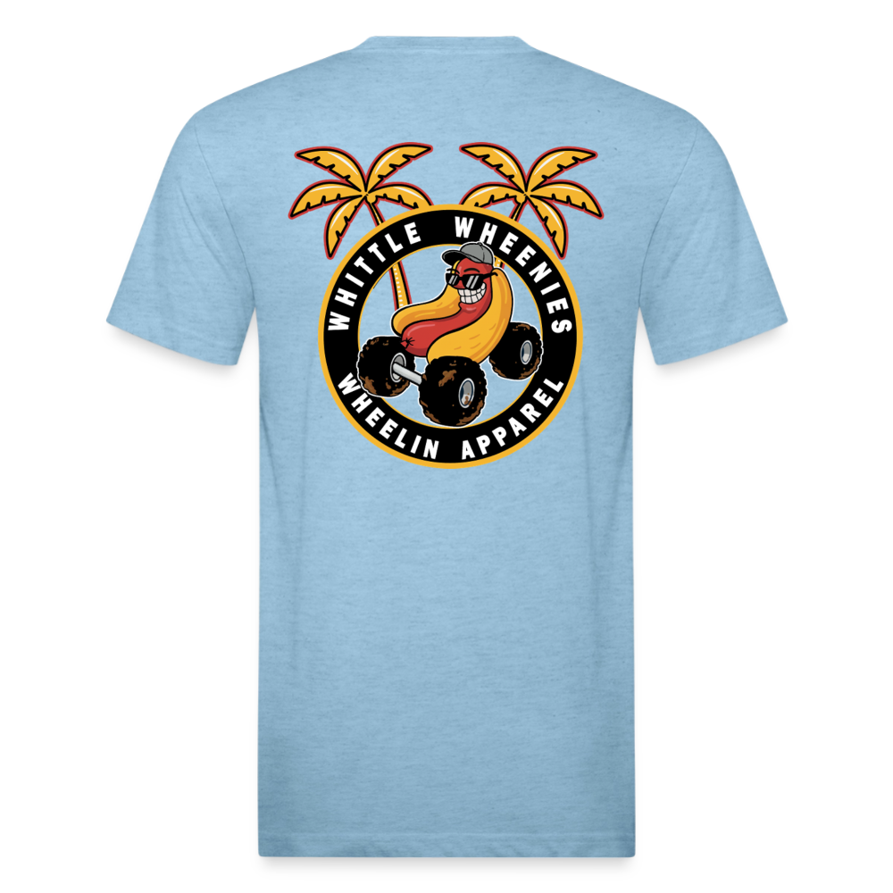 Fitted Cotton/Poly T-Shirt by Next Level - heather blue