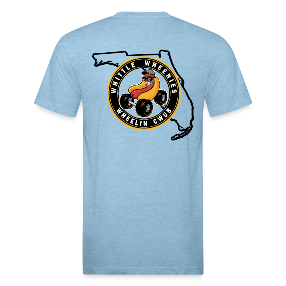 Fitted Cotton/Poly T-Shirt by Next Level - heather blue