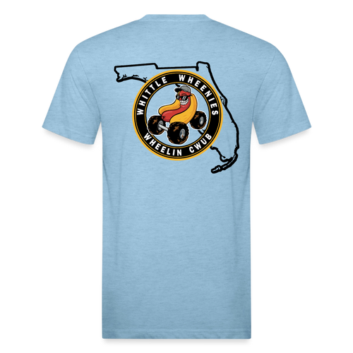 Fitted Cotton/Poly T-Shirt by Next Level - heather blue