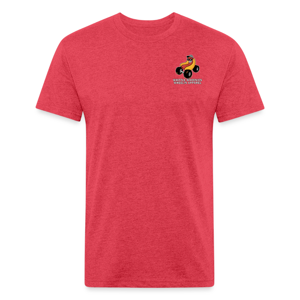 Fitted Cotton/Poly T-Shirt by Next Level - heather red