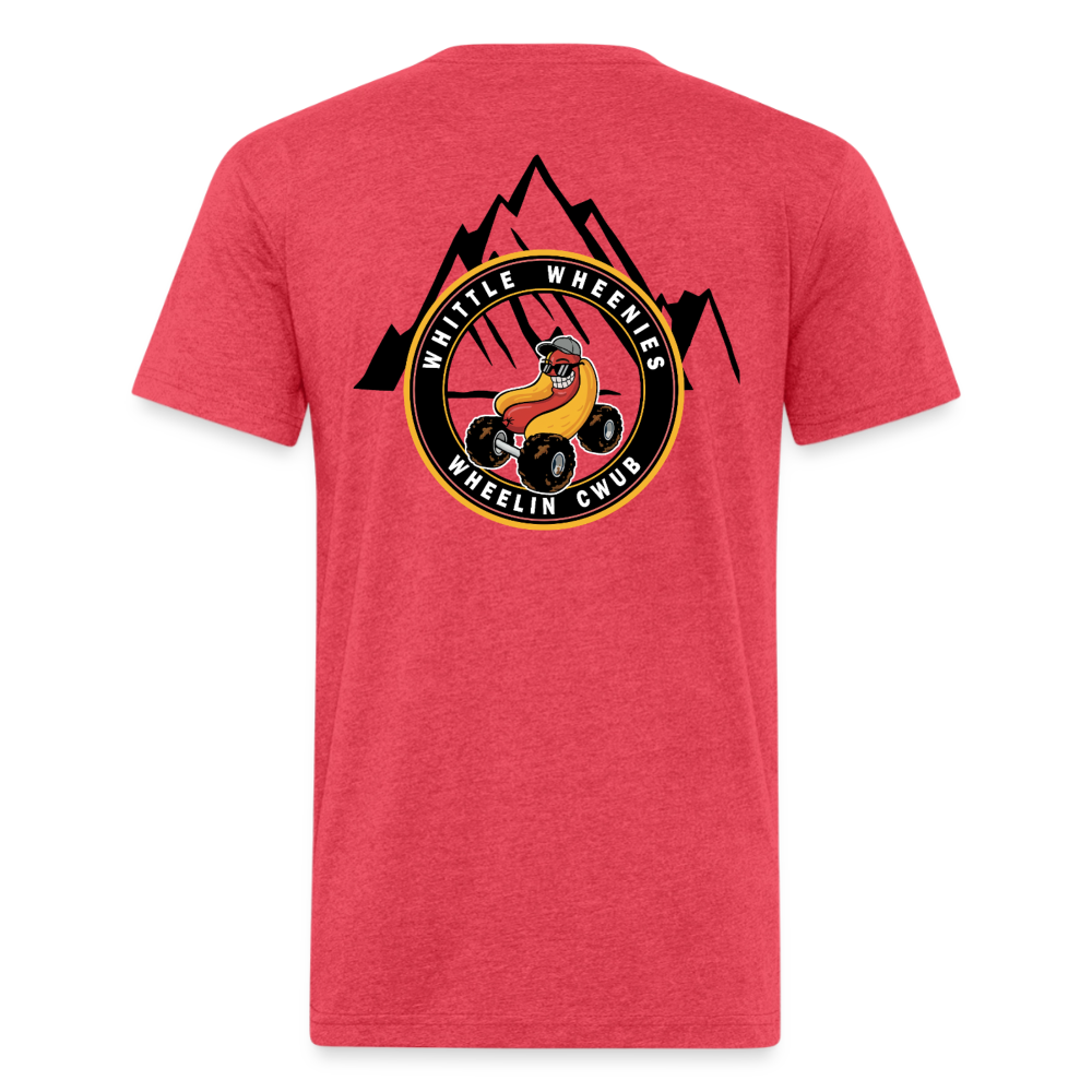 Fitted Cotton/Poly T-Shirt by Next Level - heather red