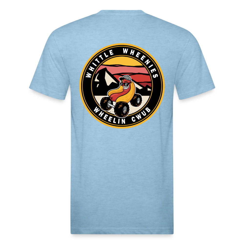 Fitted Cotton/Poly T-Shirt by Next Level - heather blue