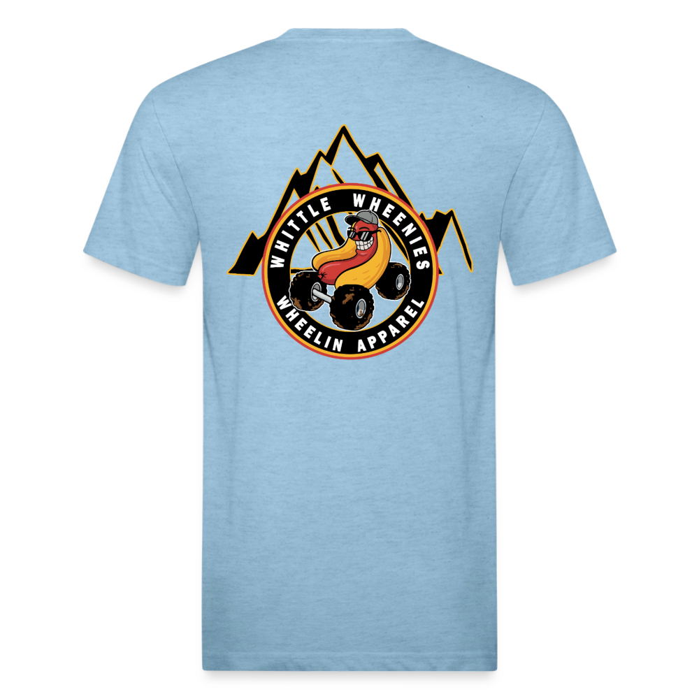 Fitted Cotton/Poly T-Shirt by Next Level - heather blue